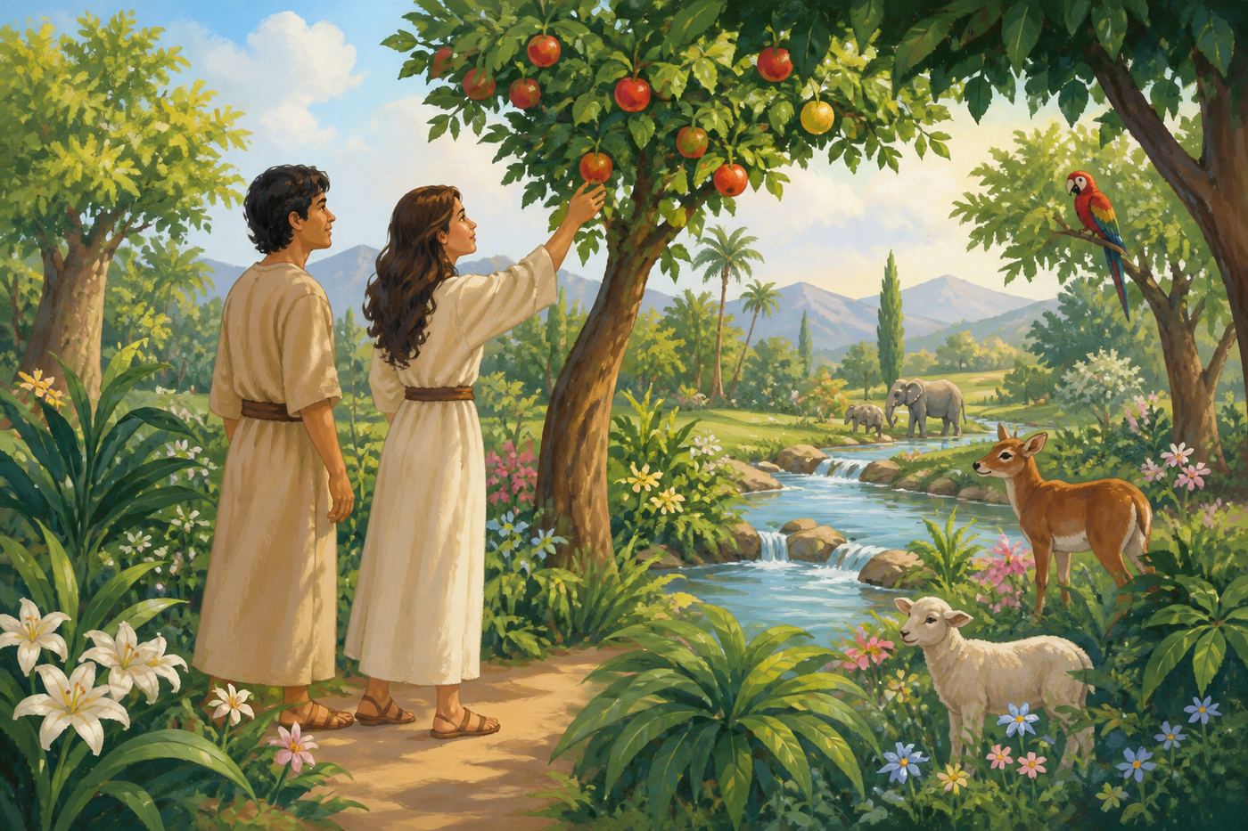Illustration for Adam and Eve