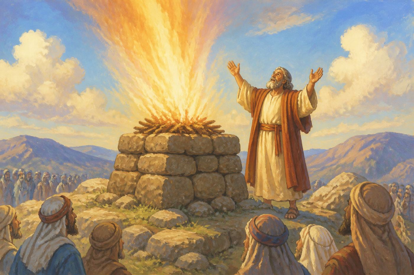 Illustration for Elijah on Mount Carmel