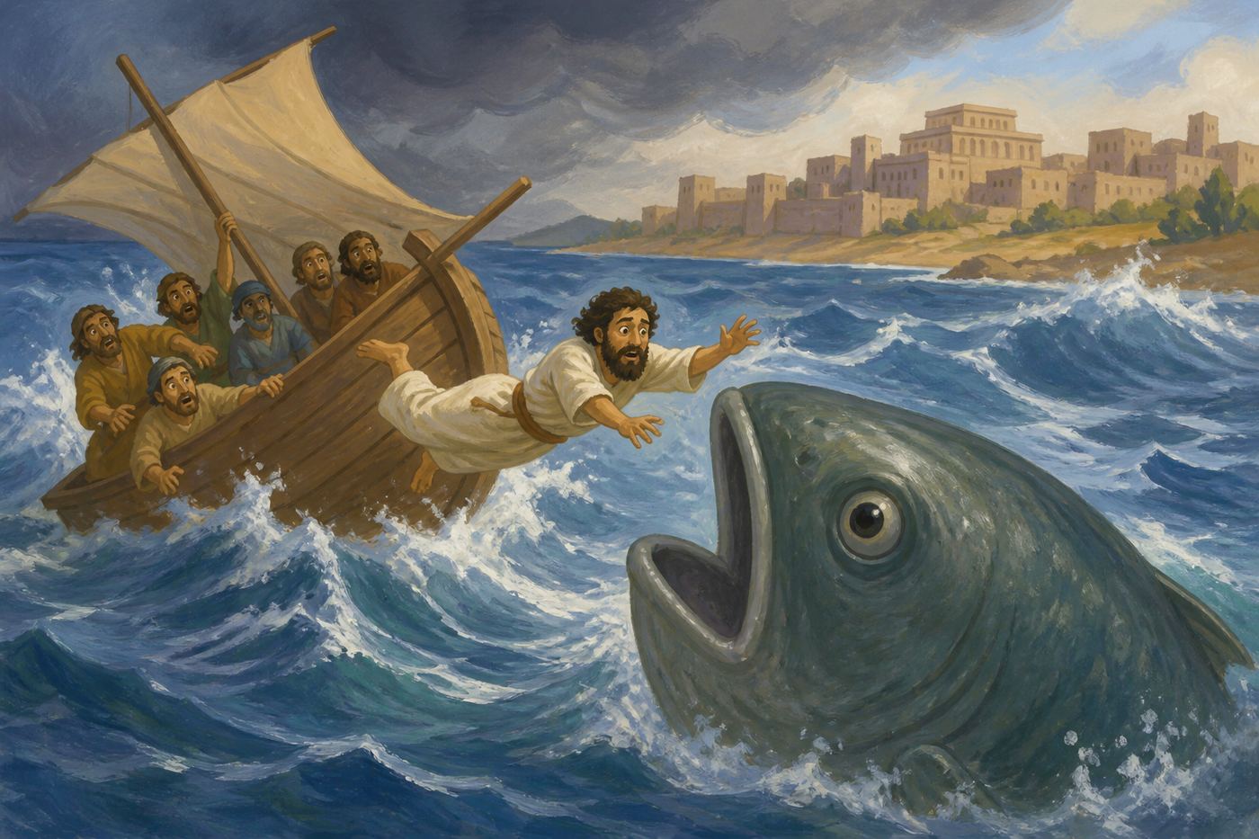 Illustration for Jonah Goes to Nineveh